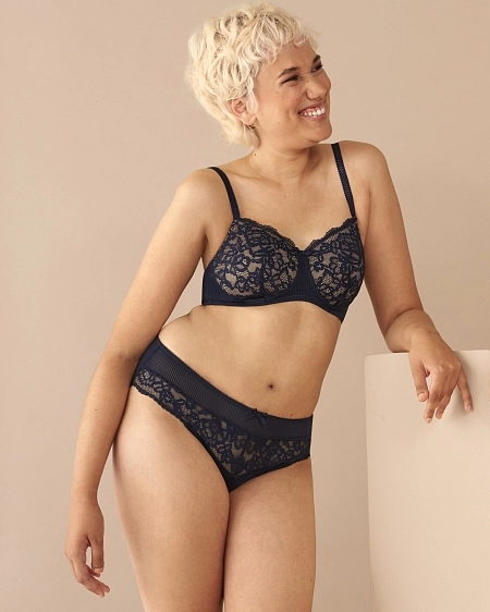 Protetická podprsenka Kyra SBP dark blue/sand + kalhotky